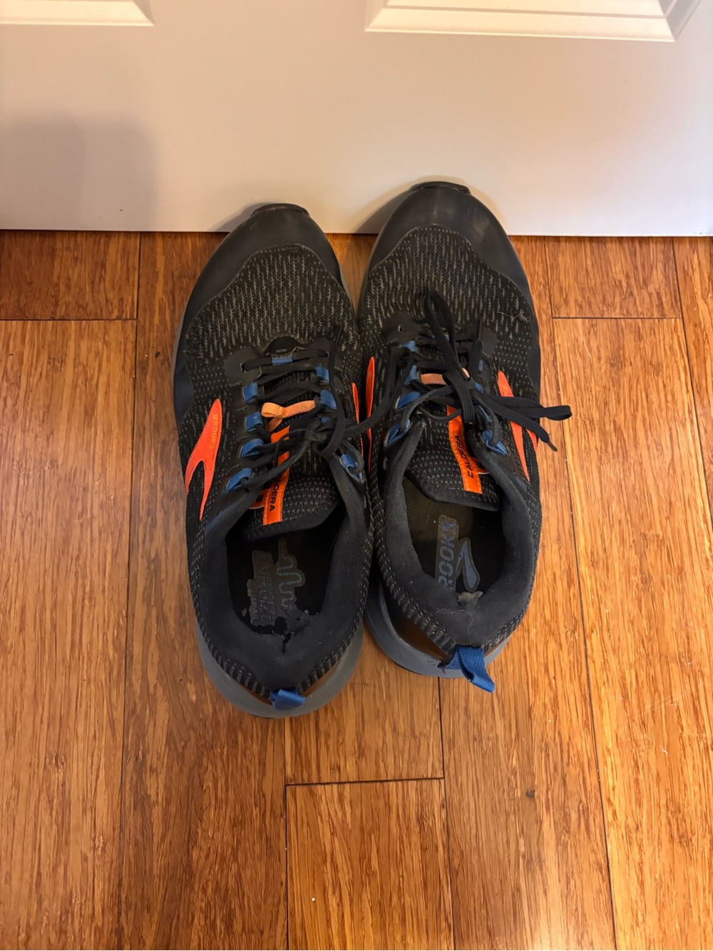 Men’s Brooks Black and Orange Athletic Sneakers